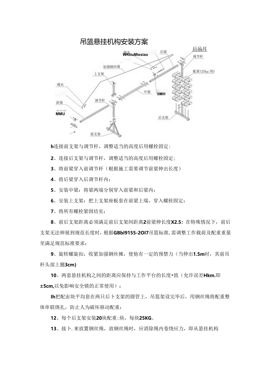 吊篮悬挂机构安装方案.docx_第1页