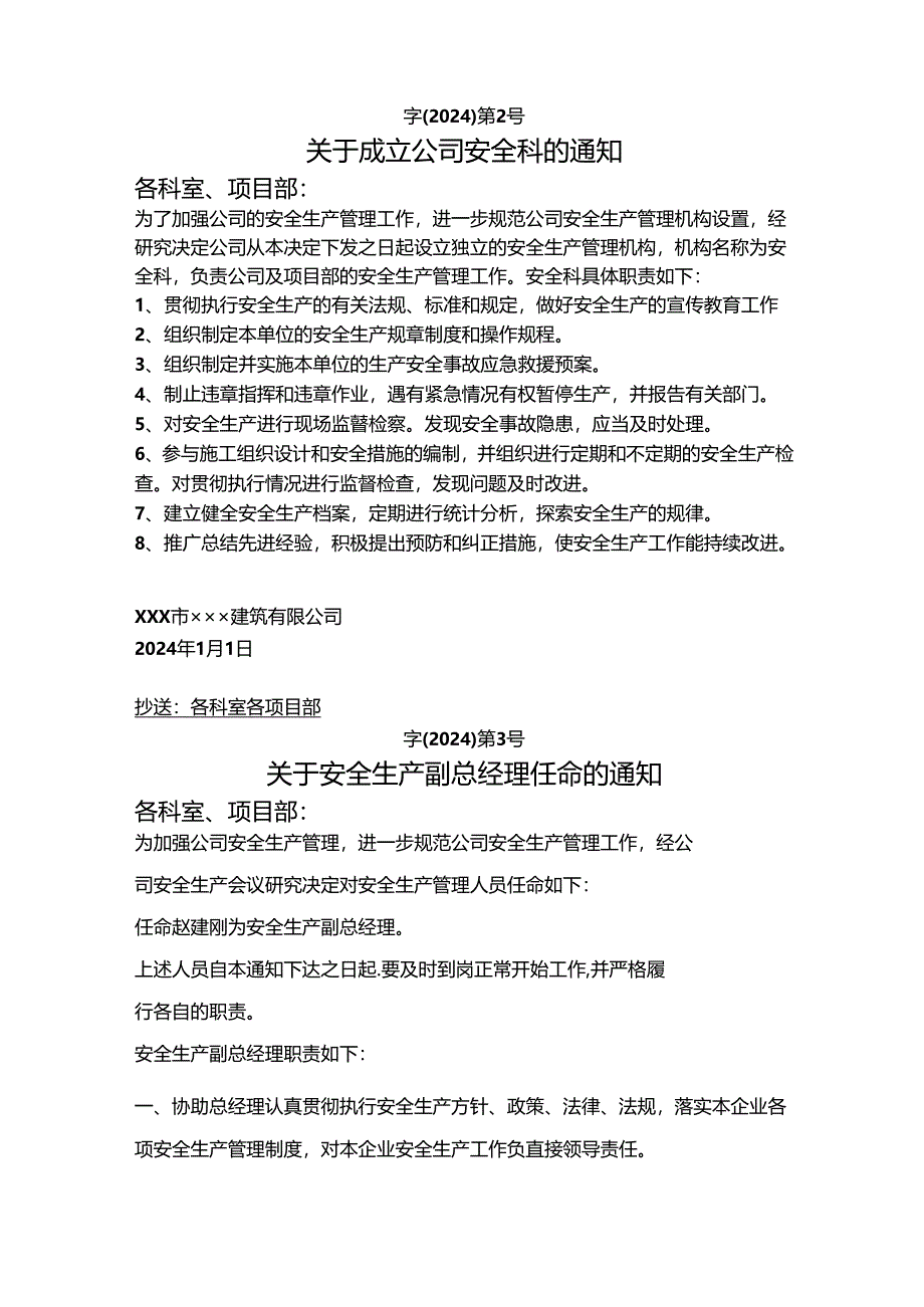 公司安全管理任命书.docx_第1页