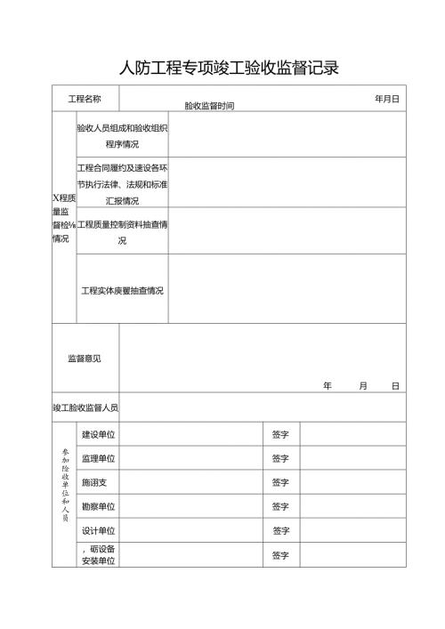 人防工程专项竣工验收监督记录表.docx