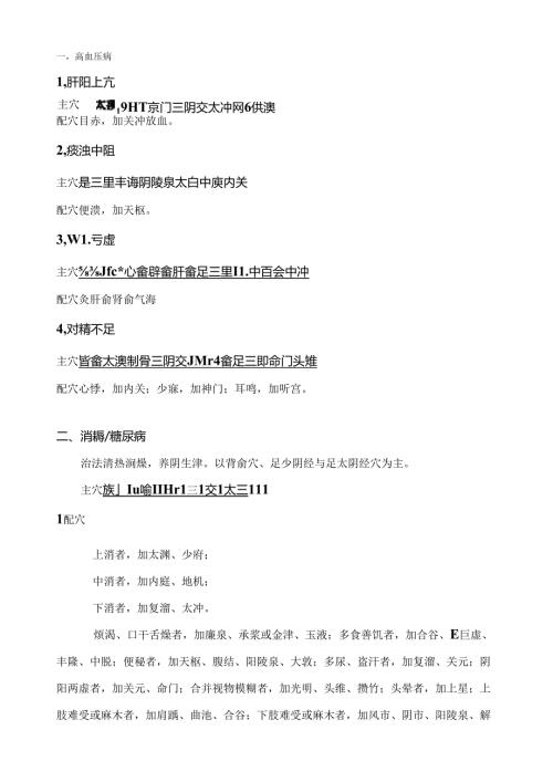 常见疾病选穴--简版.docx