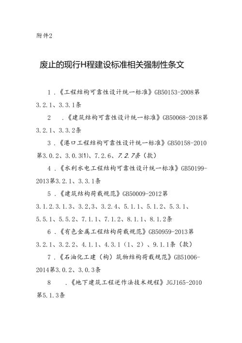GB 55001-2021废止的现行工程建设标准相关强制性条文.docx