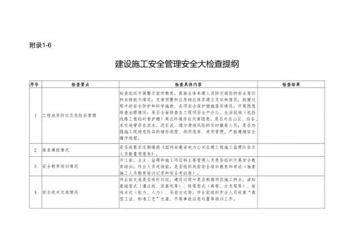 表2建设施工安全管理安全大检查提纲.docx