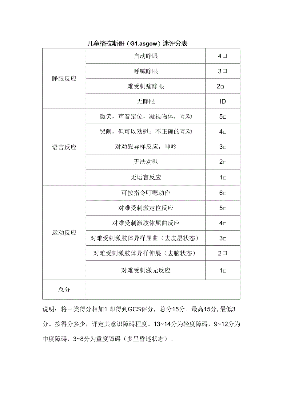 儿童格拉斯昏迷评分表.docx_第1页
