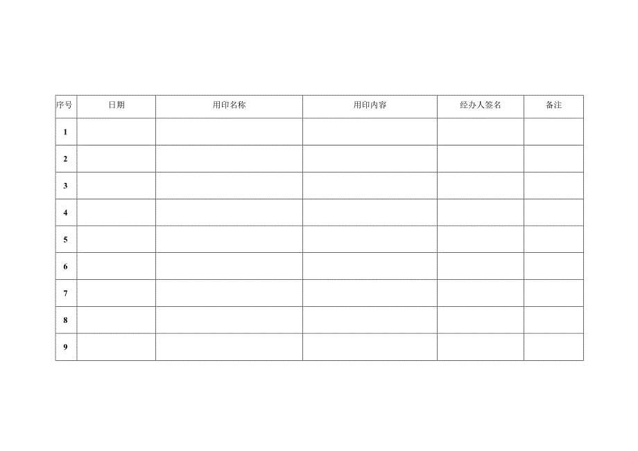 印章管理使用表格5页模板.docx_第3页