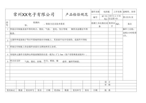 电控板波峰焊、补焊过程检验规范.docx