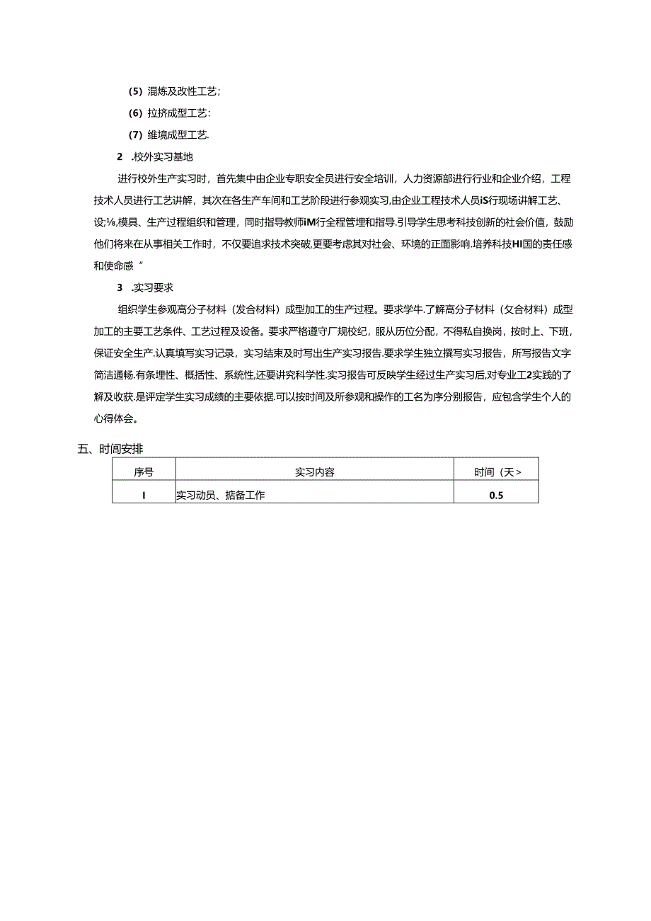 高分子材料与工程《生产实习》教学大纲.docx_第3页