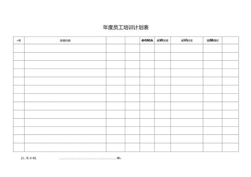 年度员工培训计划表.docx
