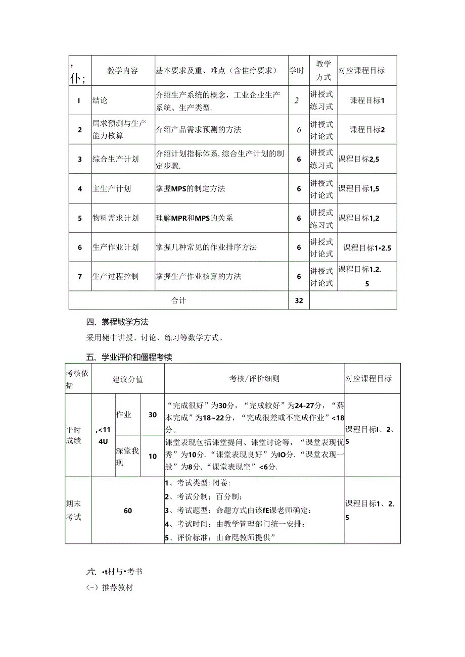 《生产计划与控制》教学大纲.docx_第2页