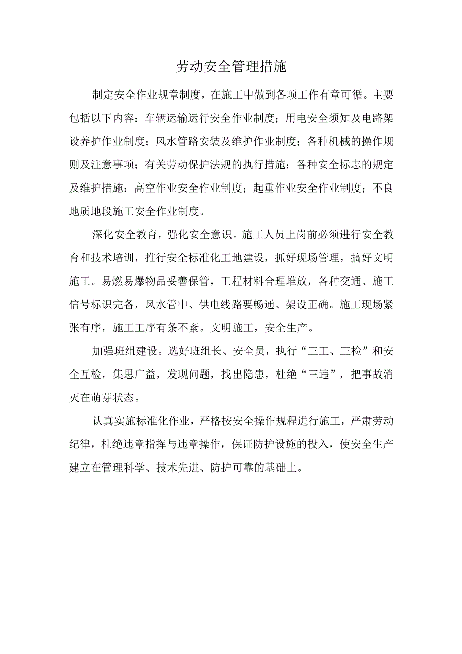 劳动安全管理措施.docx_第1页