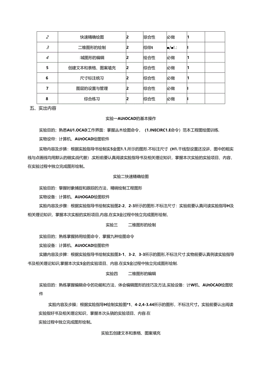 《计算机辅助设计》实验教学大纲.docx_第2页