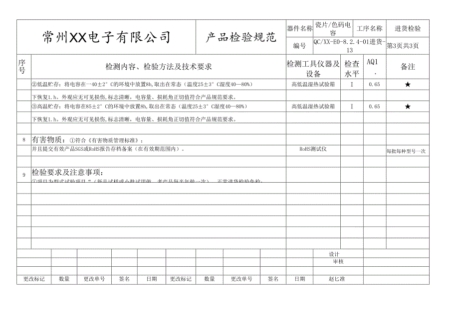 瓷片、色码电容进货检验标准.docx_第3页