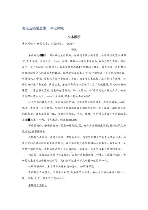 小说阅读考点五Word版含答案.docx