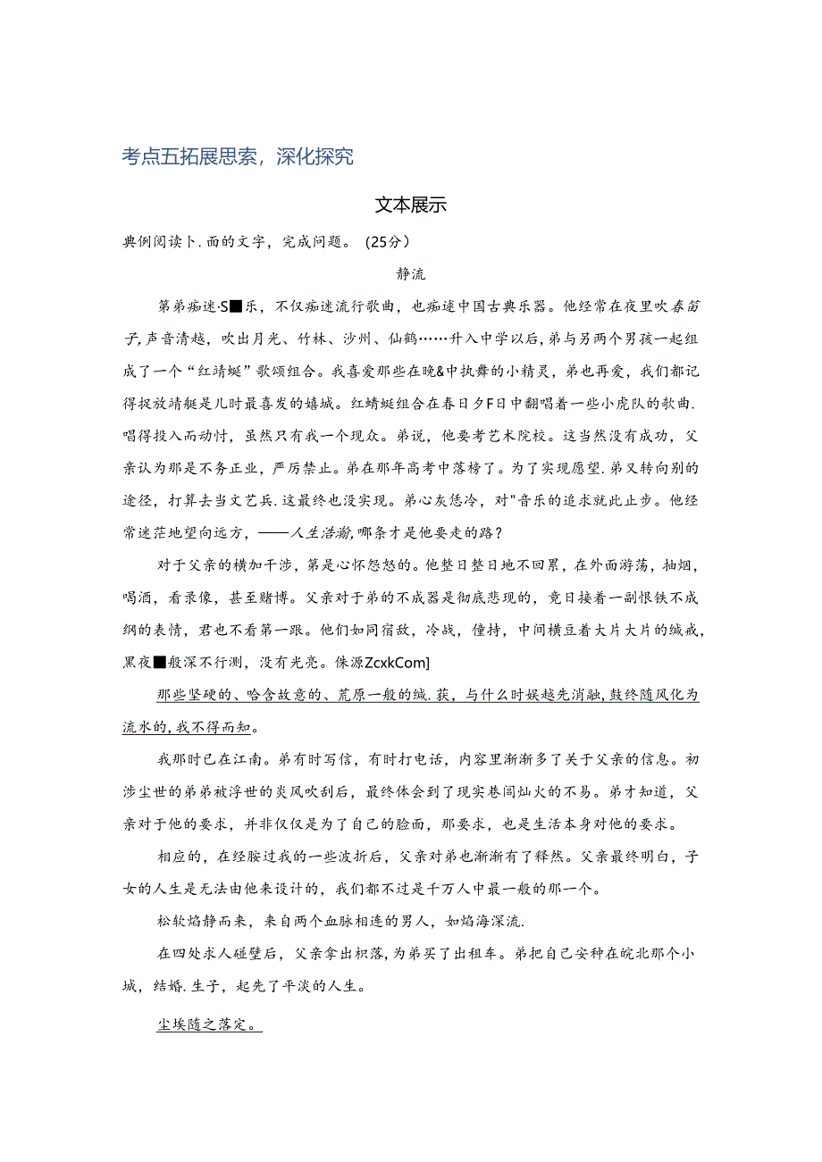 小说阅读考点五Word版含答案.docx_第1页