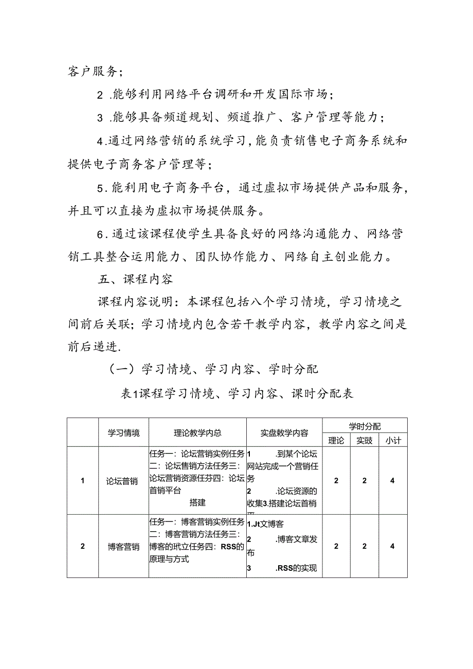 职业技术学院《网络营销》课程标准.docx_第2页