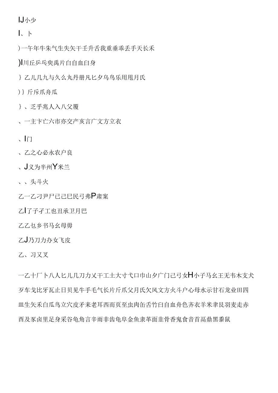 常见独体字大全 独体字归纳.docx_第3页