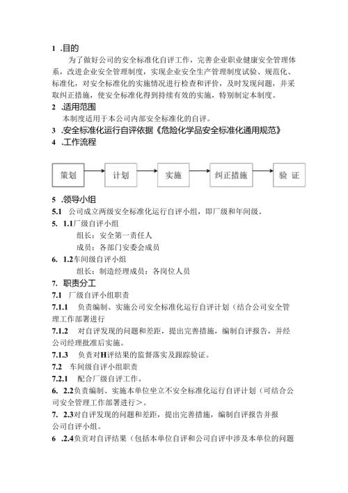 某企业安全标准化运行自评管理制度.docx