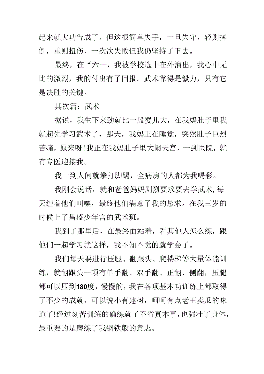 关于武术的作文汇编.docx_第2页