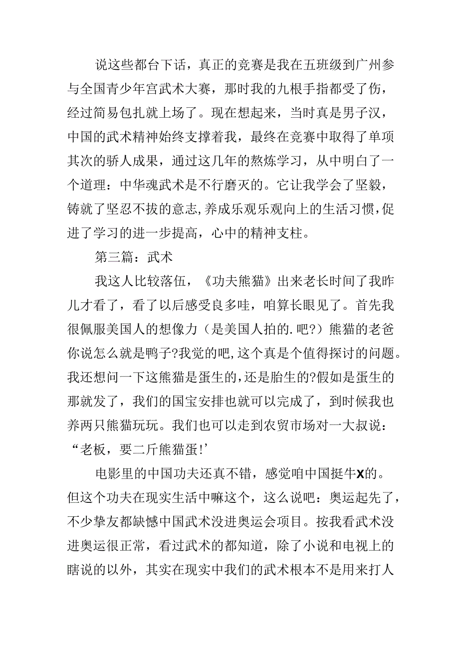 关于武术的作文汇编.docx_第3页