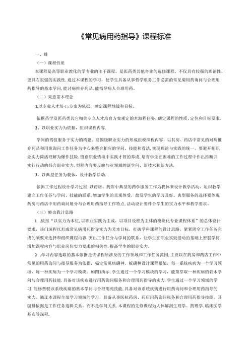 常见病用药指导课程标准杜明华.docx