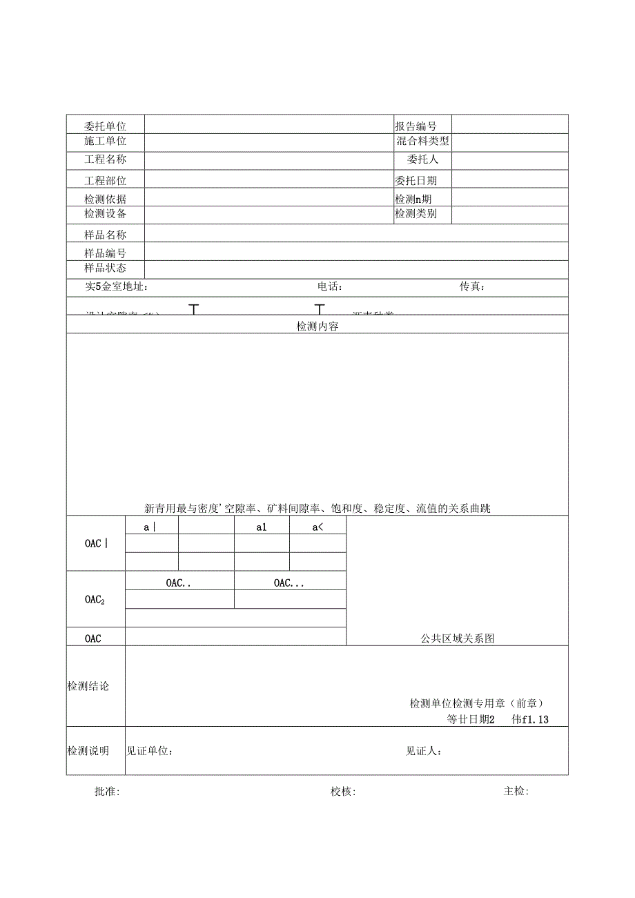 沥青混合料最佳沥青用量检测报告及原始记录.docx_第1页