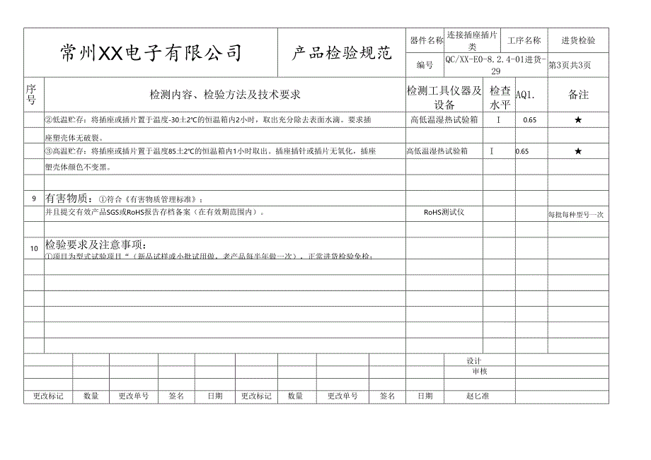 连接插座、插片类进货检验标准.docx_第3页