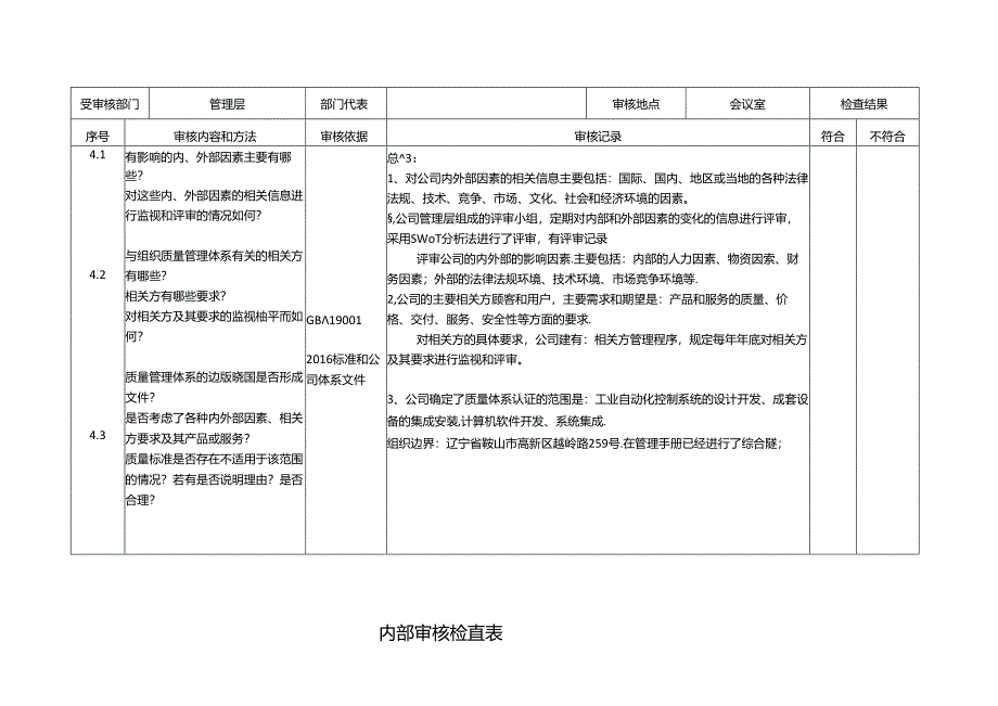 公司内部审核-领导层检查表.docx_第2页