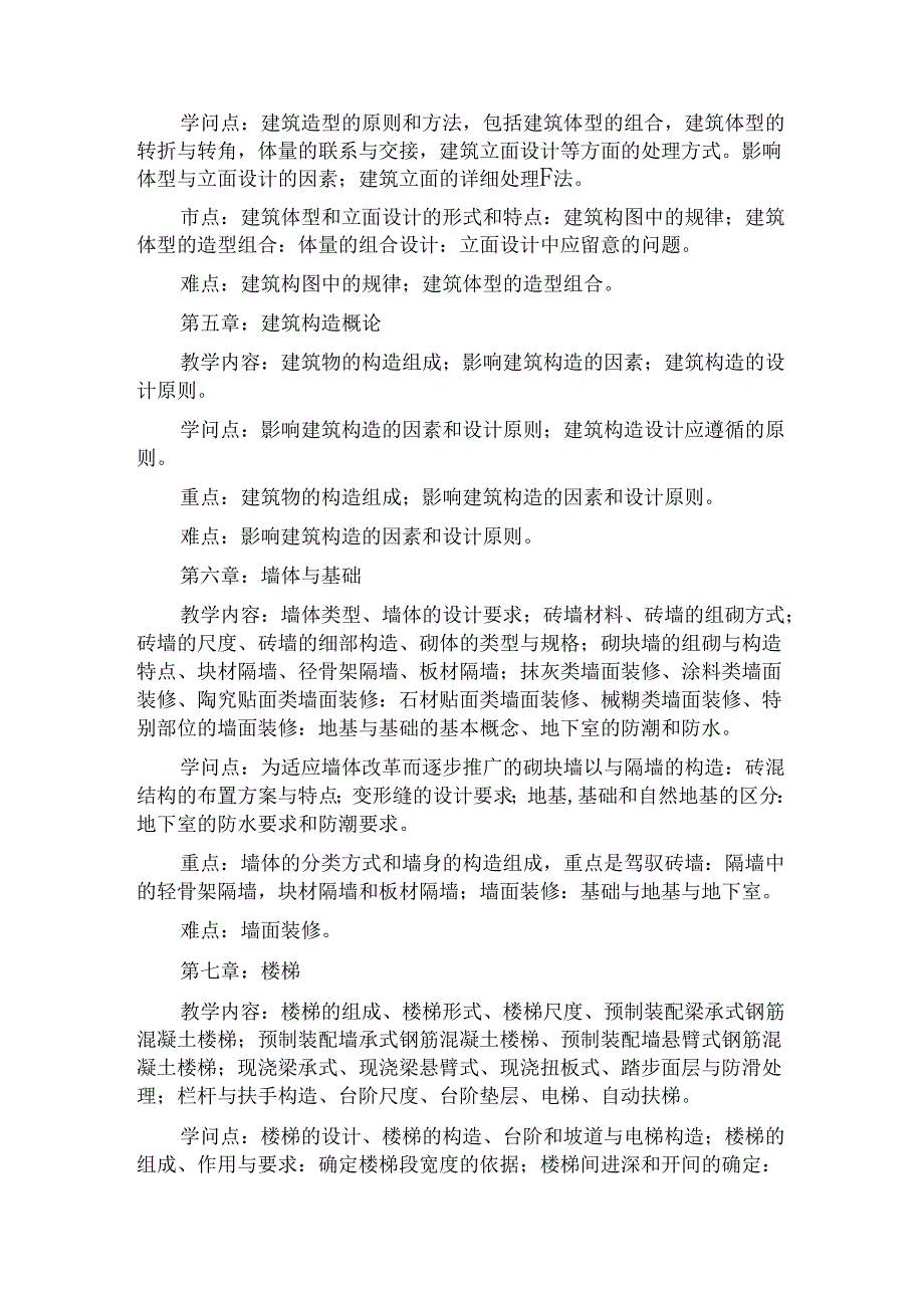 房屋建筑学课程教学大纲.docx_第3页