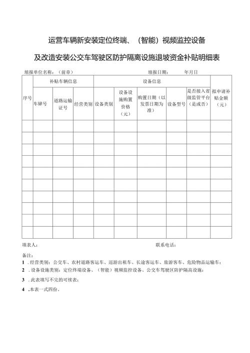 防护隔离设施退坡资金补贴明细表.docx