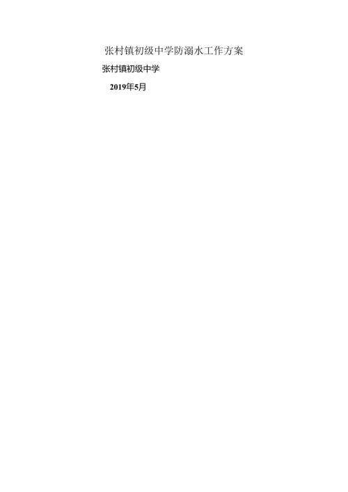 初级中学防溺水工作方案.docx