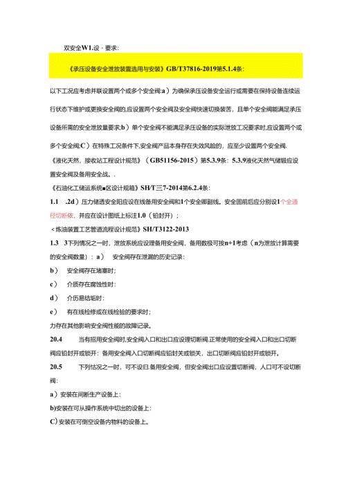 双安全阀设置的要求.docx