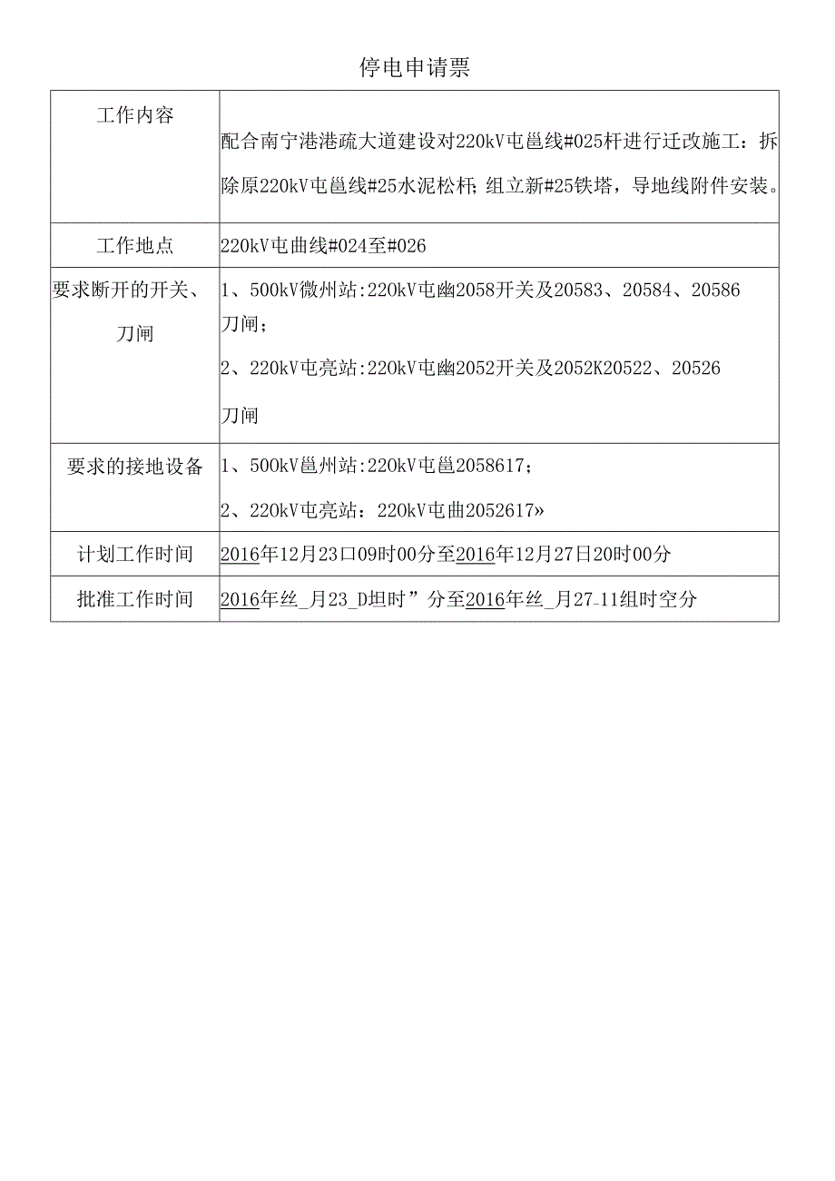 输电停电申请票（C）.docx_第1页