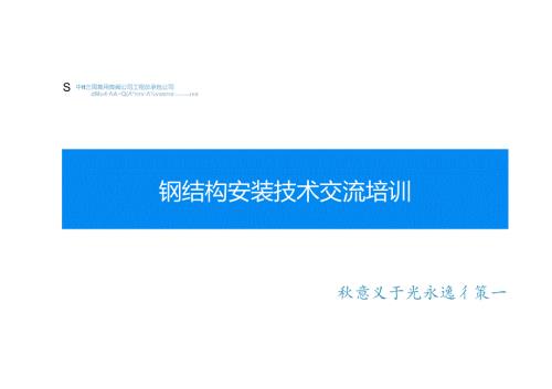 钢结构安装技术交流培训.docx