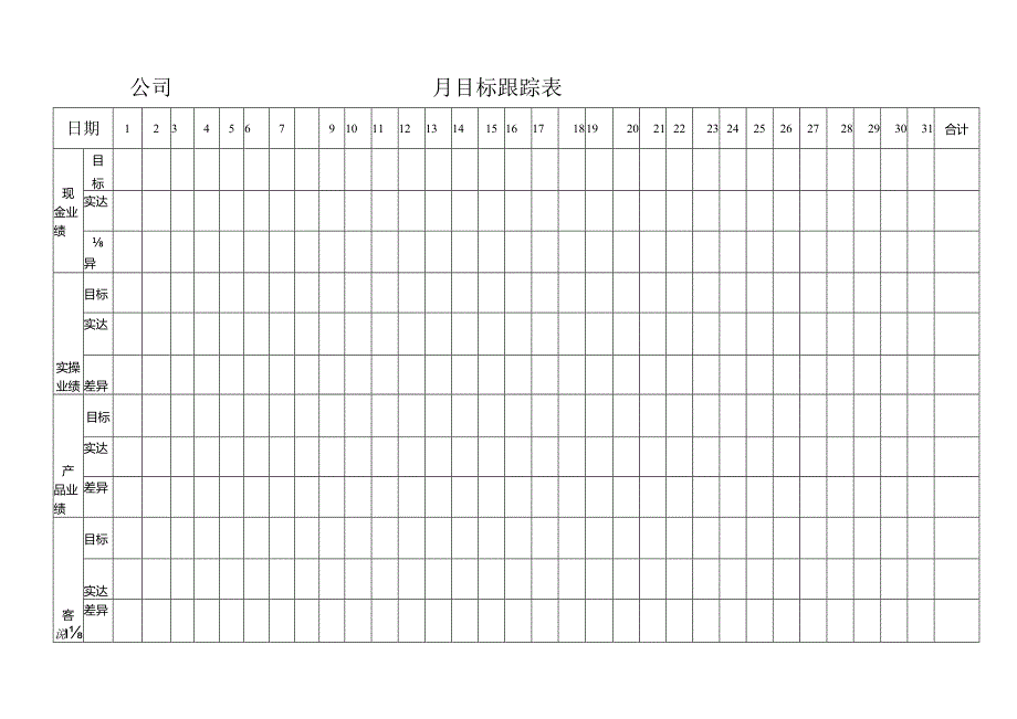 月目标跟踪表.docx_第1页