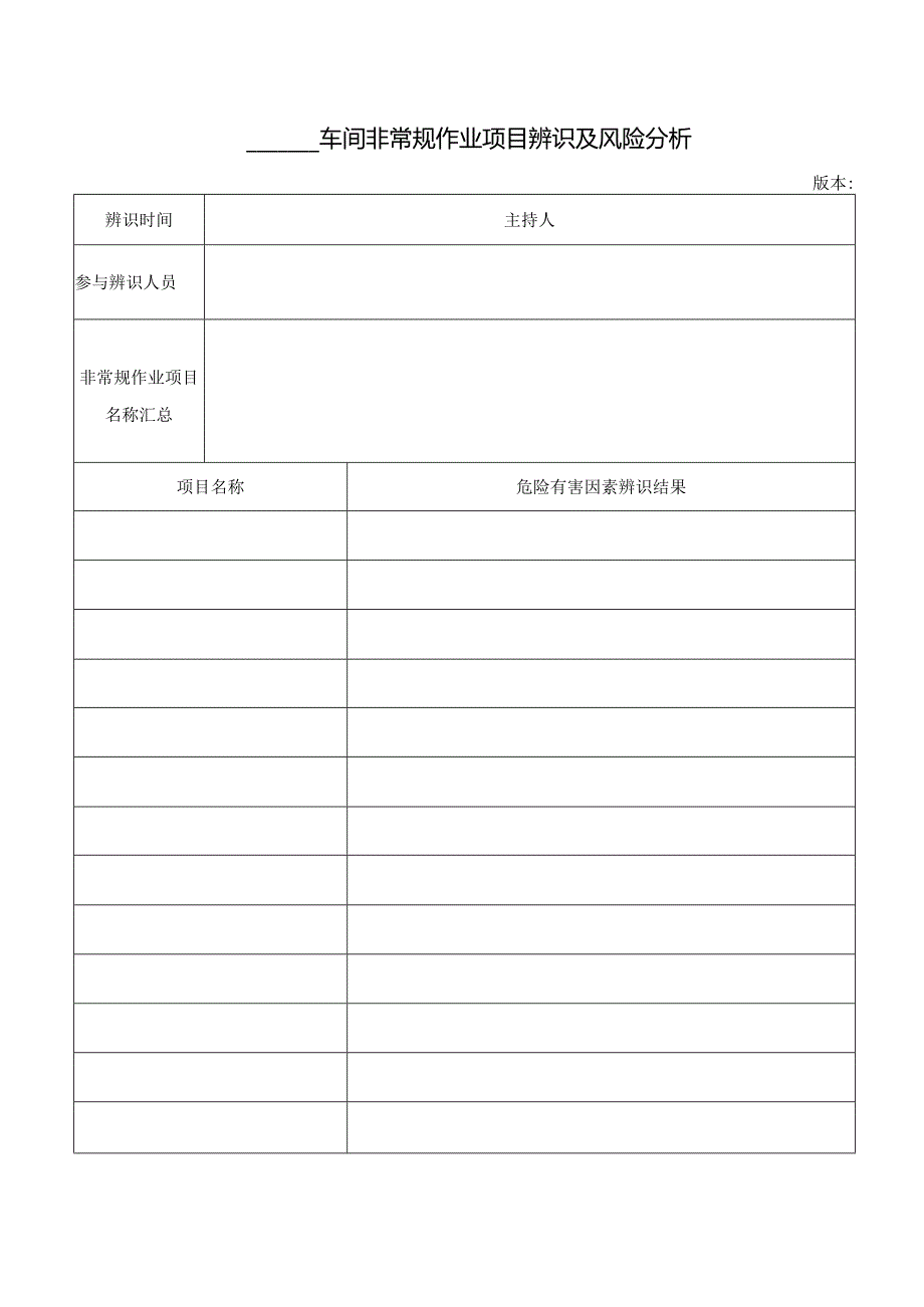 非常规作业项目辨识及风险分析.docx_第1页