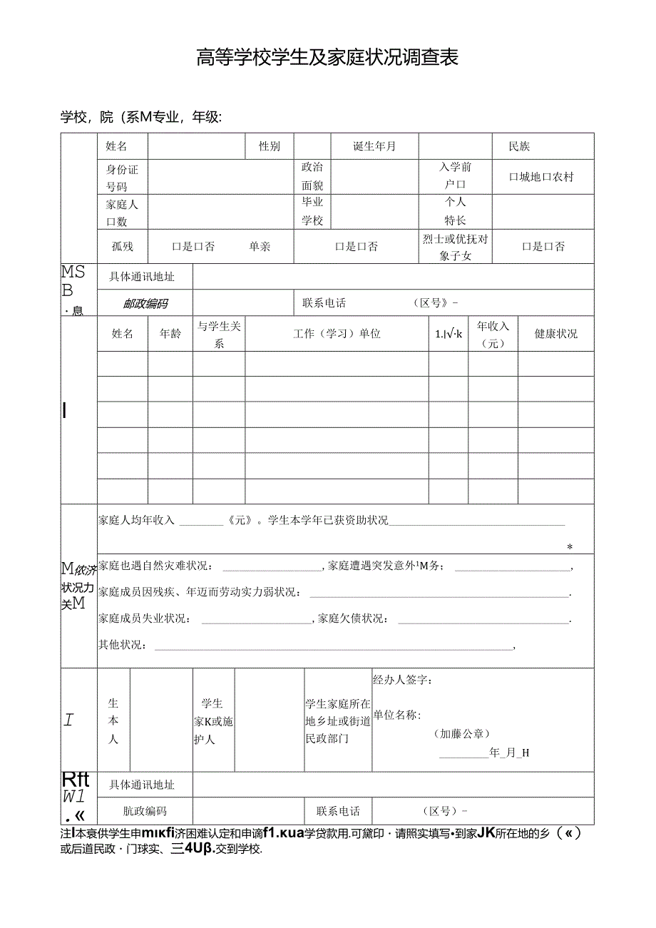 家庭经济困难调查表.docx_第1页