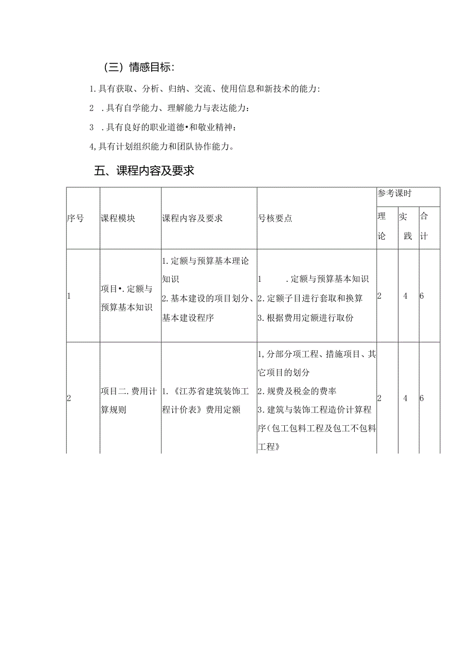 建筑工程技术专业《建筑工程计量与计价》课程标准.docx_第2页