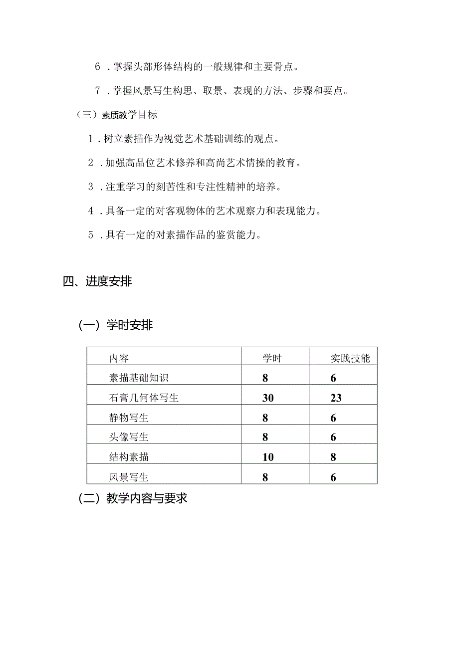 职业技术学校《素描》课程教学计划.docx_第3页