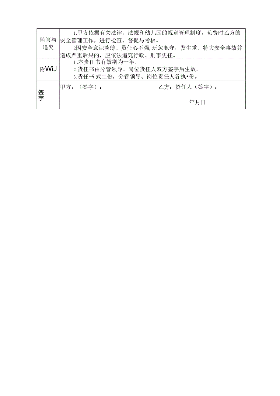 幼儿园班主任安全工作岗位责任书.docx_第2页