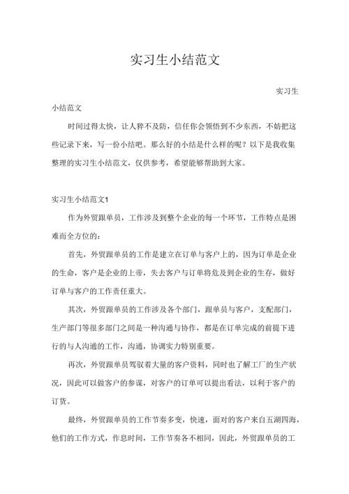 实习生小结范文.docx