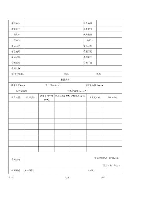 沥青混凝土路面厚度、压实度检测报告及原始记录.docx