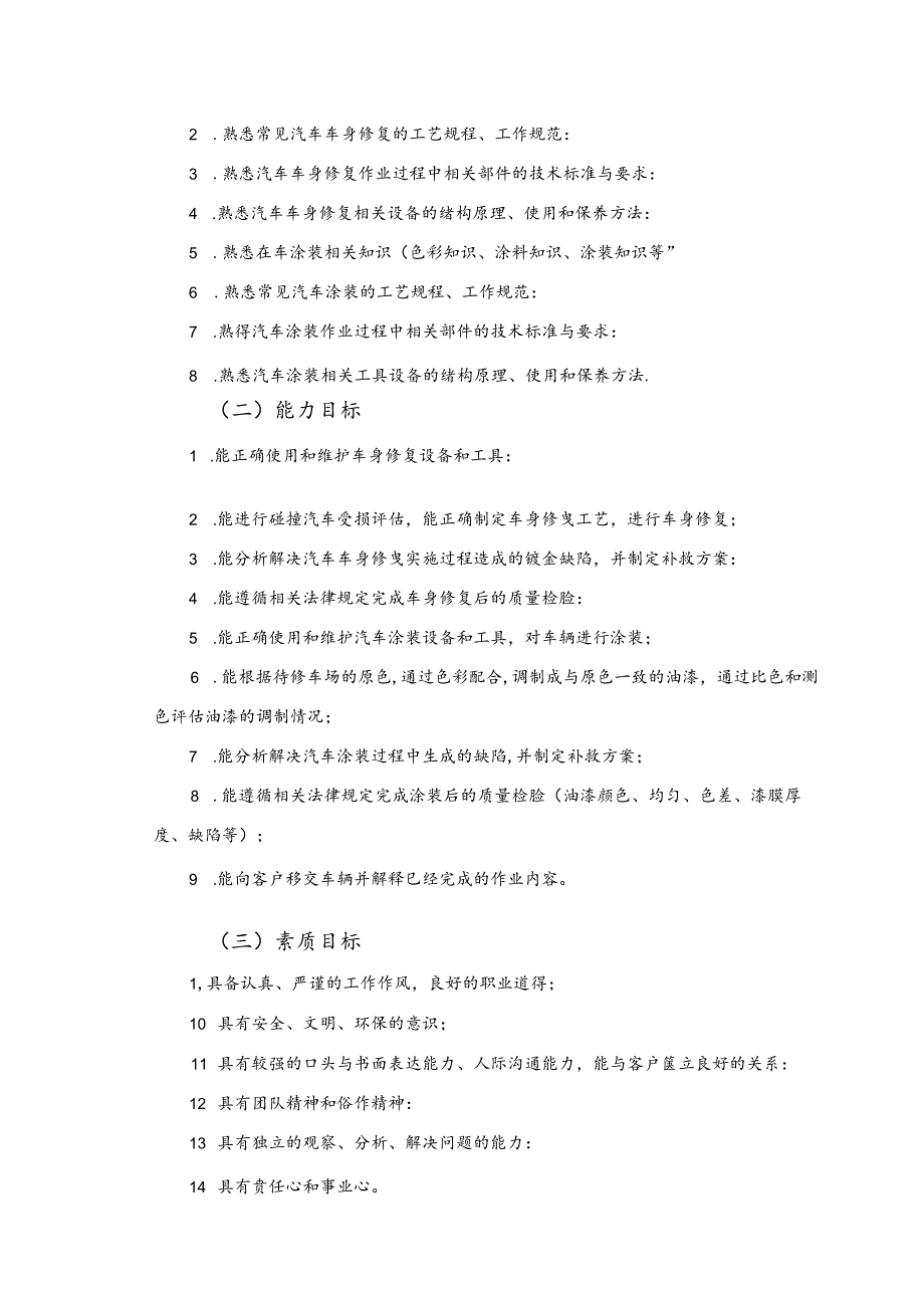 职业技术学院《汽车钣喷》课程标准.docx_第2页