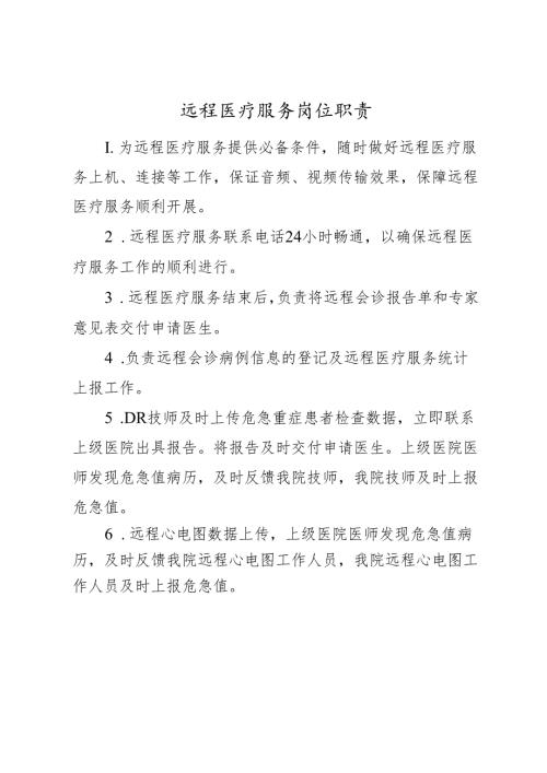 远程医疗服务岗位职责.docx