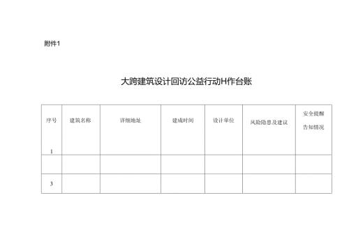 大跨建筑设计回访公益行动工作台账.docx