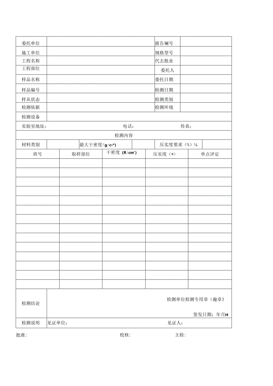 道路工程压实度环刀法灌砂法检测报告及原始记录.docx_第2页