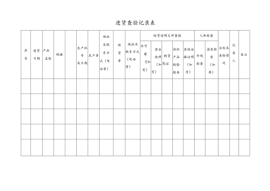 进货查验记录表.docx_第1页