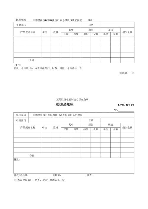 废品通知单模板.docx