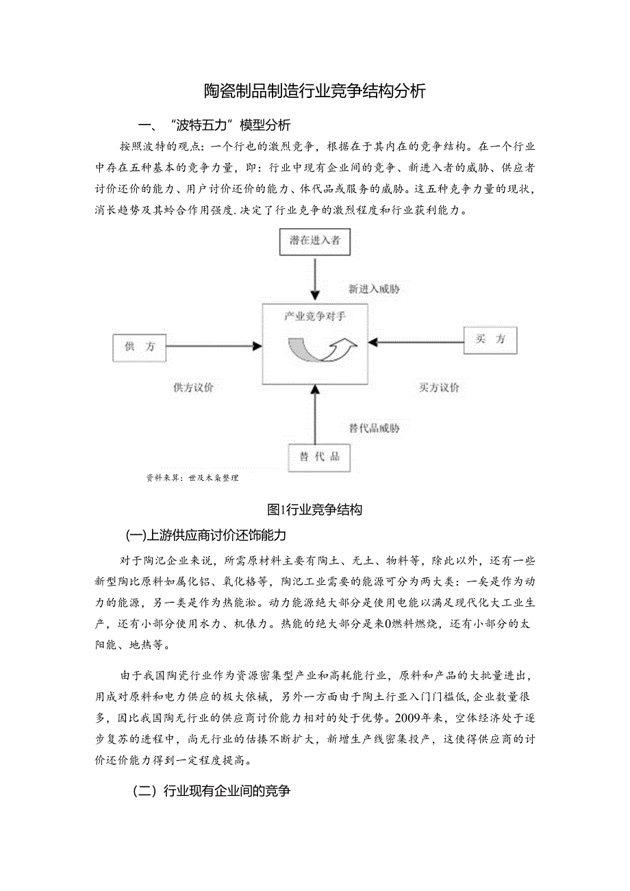 陶瓷制品制造行业竞争结构分析.docx_第1页