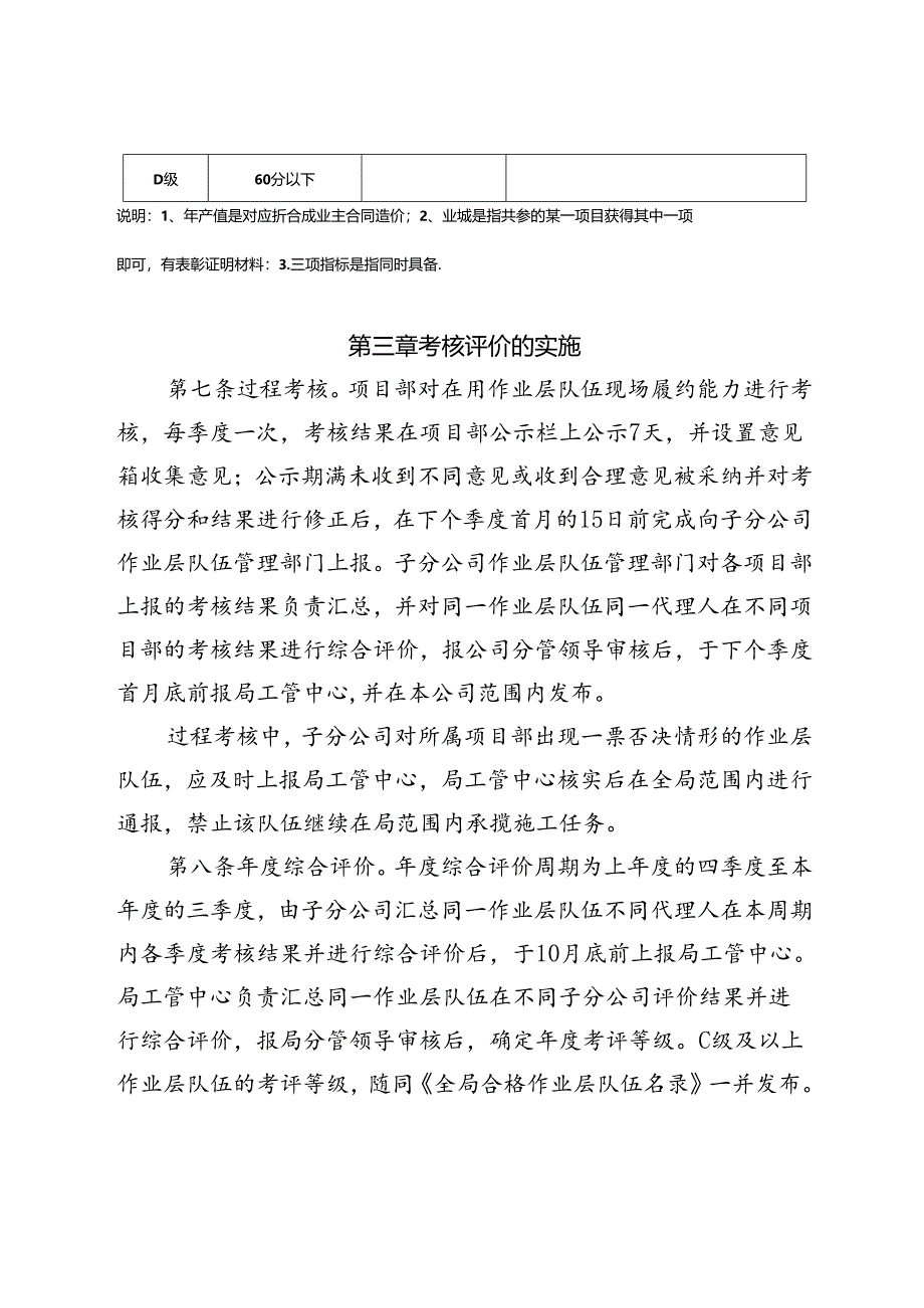 附件4:中铁四局作业层队伍考核评价及奖惩工作规范.docx_第3页