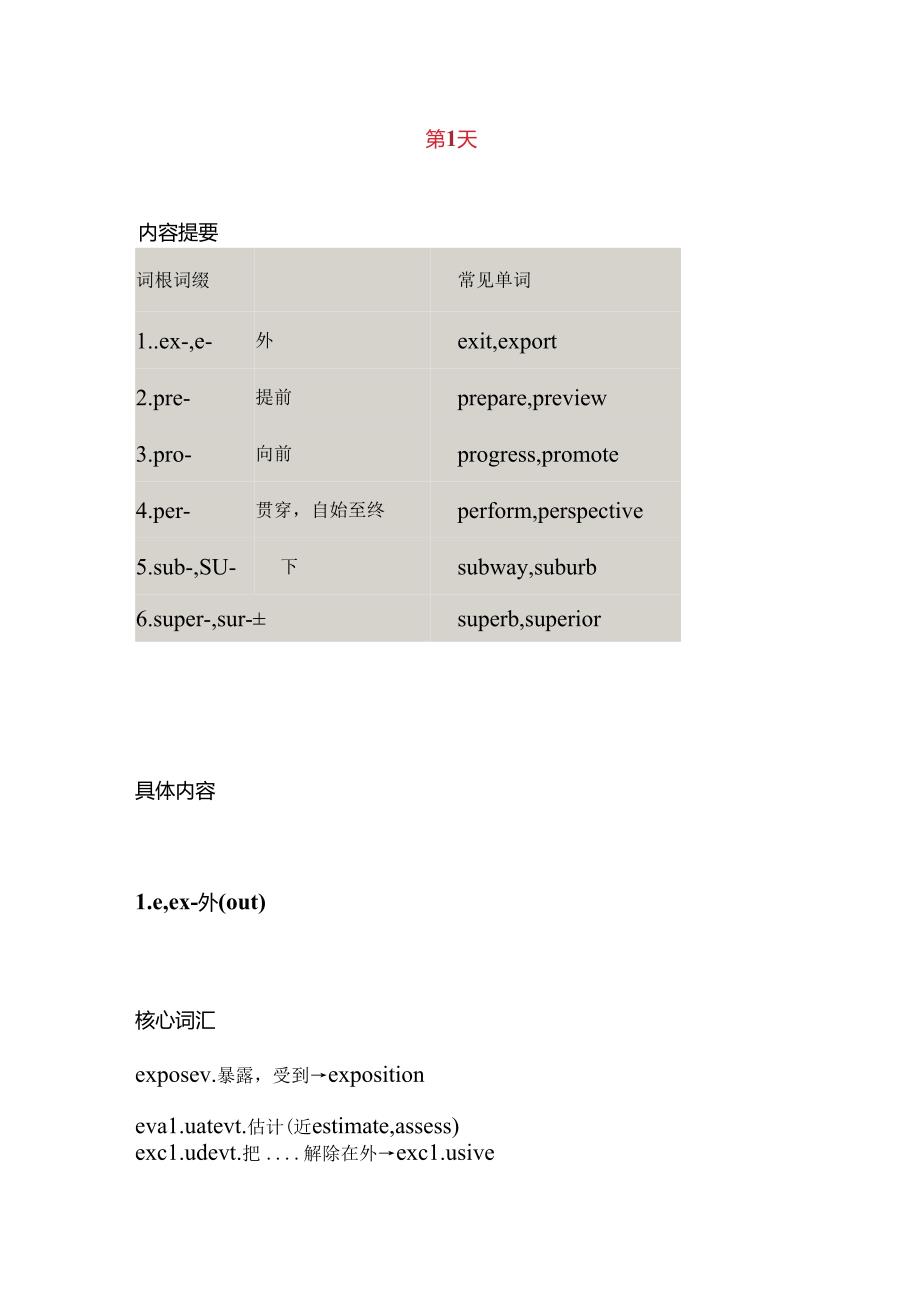 十天记住常见词根词缀.docx_第1页