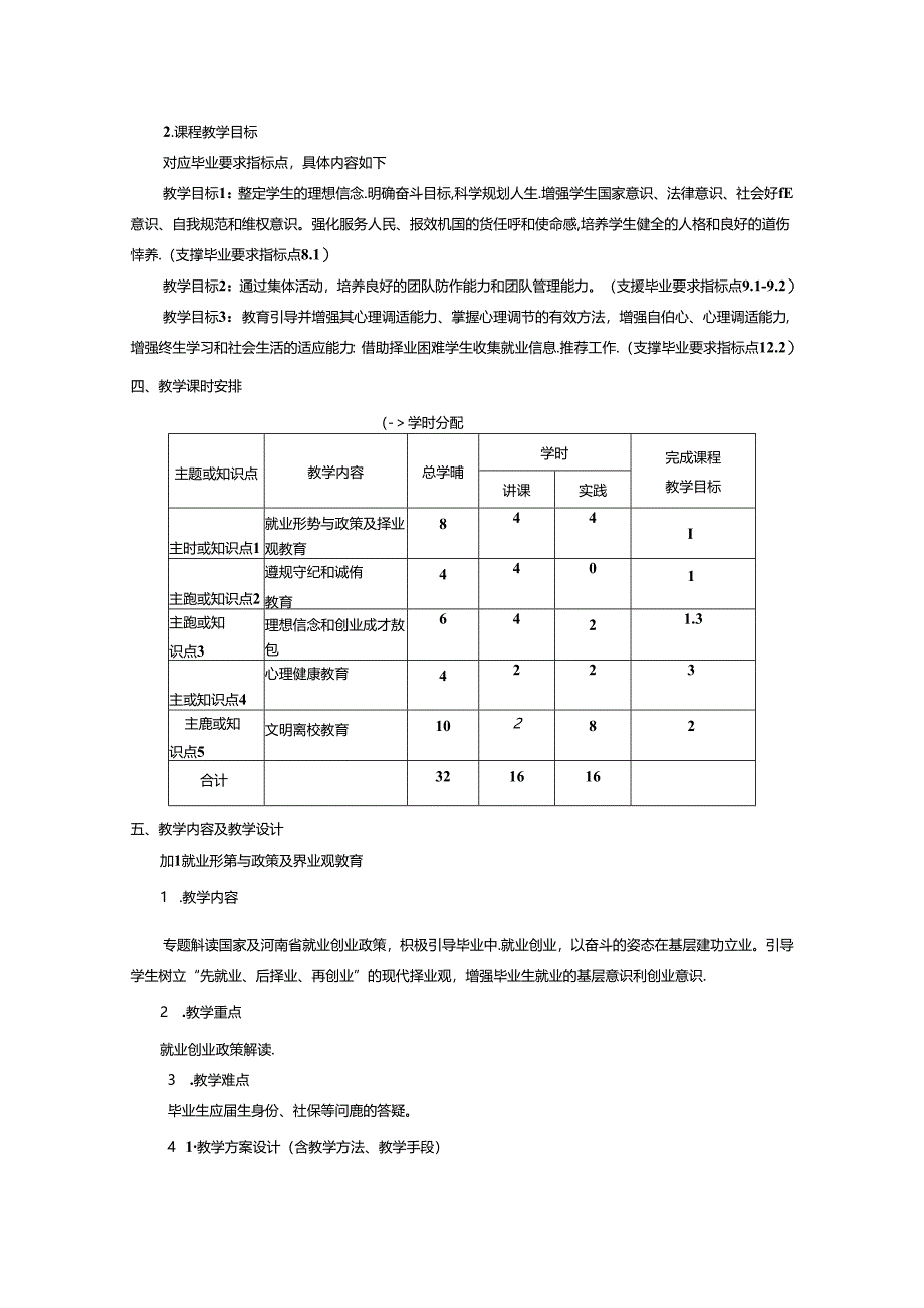 金属材料工程专业《毕业教育》通识实践教学大纲.docx_第2页